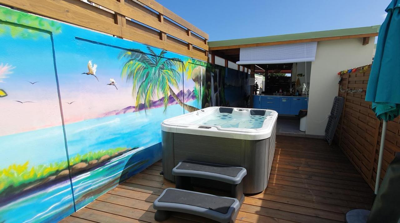 "Chez Claudia "Charmant Logement Avec Jacuzzi Privatif En Toute Intimite Sur Belle Terrasse Exterieure En Bois Et Piscine Courcelles Eksteriør bilde