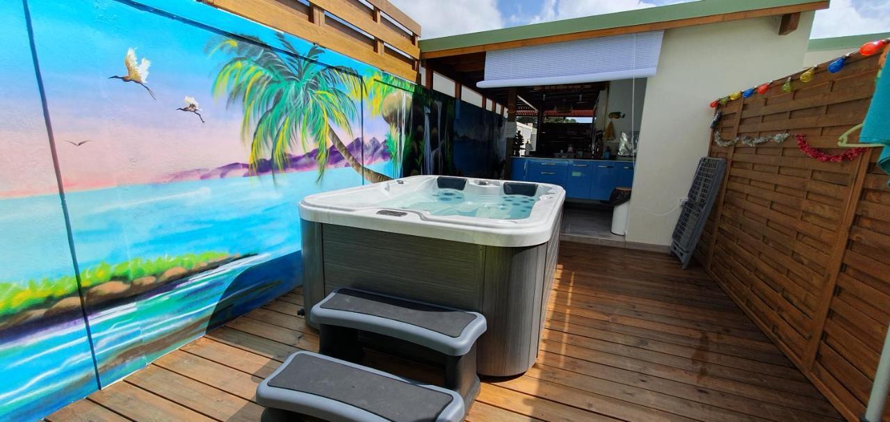 "Chez Claudia "Charmant Logement Avec Jacuzzi Privatif En Toute Intimite Sur Belle Terrasse Exterieure En Bois Et Piscine Courcelles Eksteriør bilde