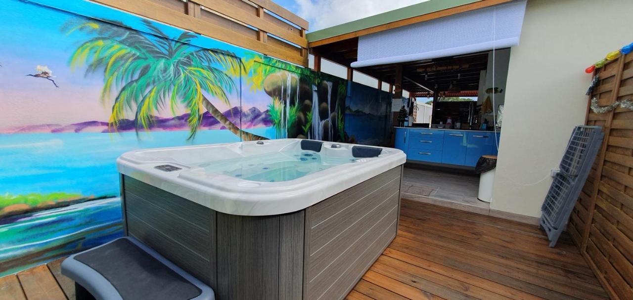 "Chez Claudia "Charmant Logement Avec Jacuzzi Privatif En Toute Intimite Sur Belle Terrasse Exterieure En Bois Et Piscine Courcelles Eksteriør bilde